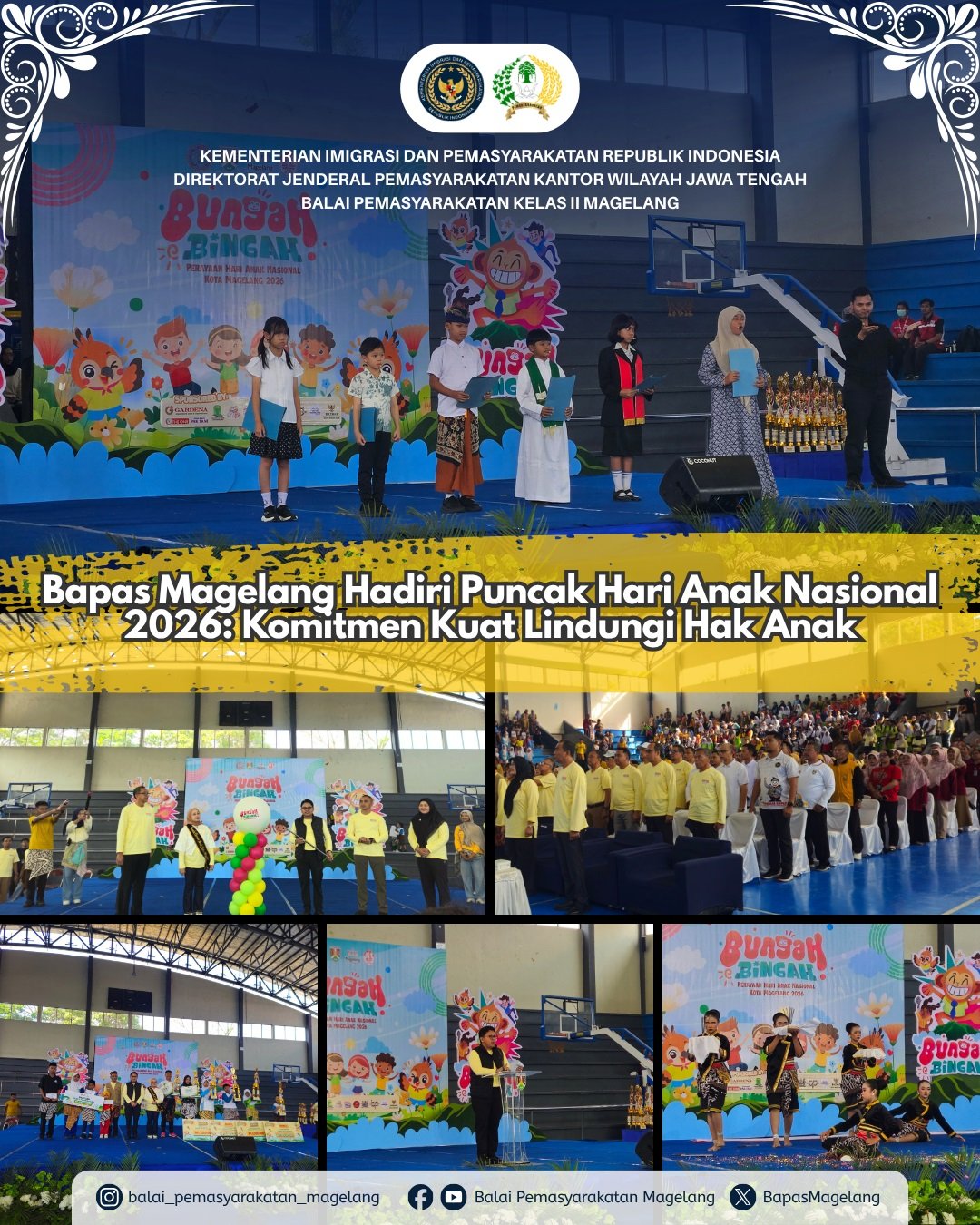 Bapas Magelang Hadiri Puncak Hari Anak Nasional 2026: Komitmen Kuat Lindungi Hak Anak